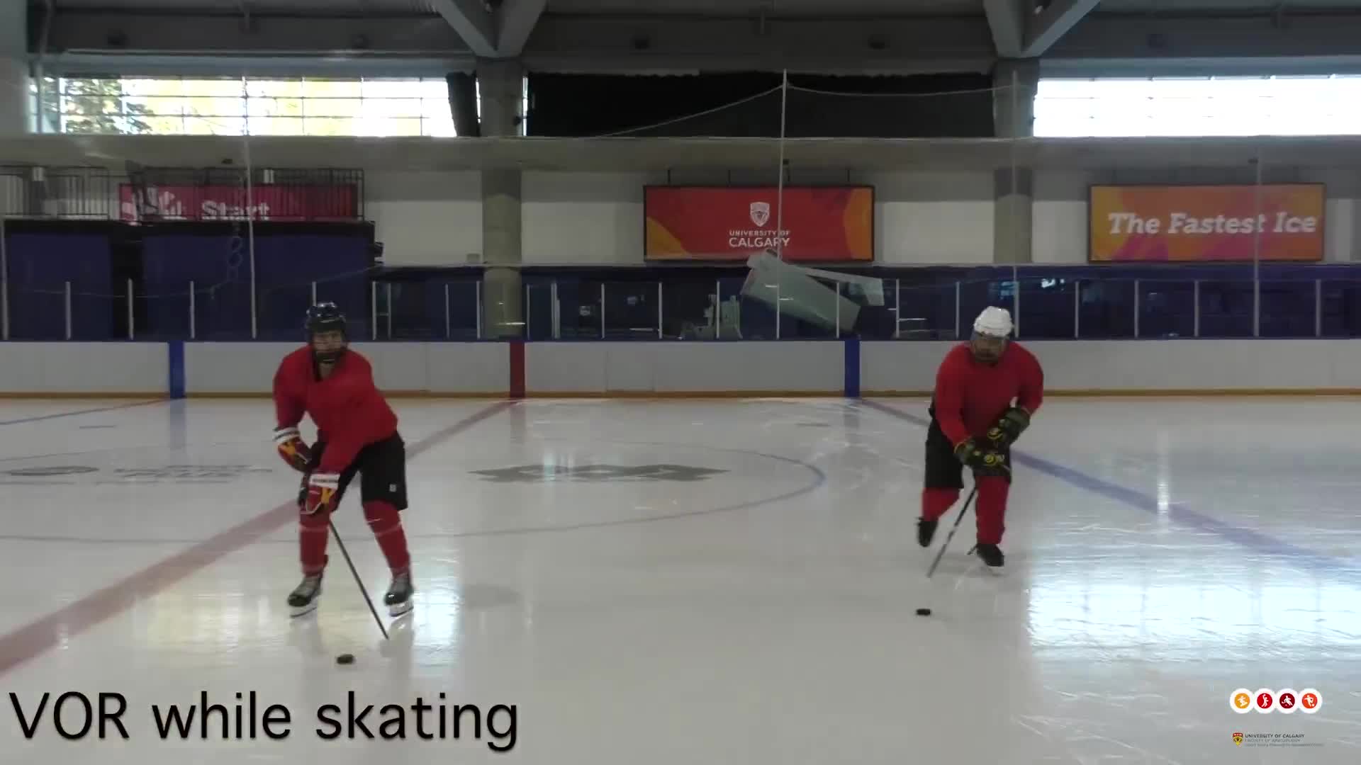 Partner VOR with stick handling | ringette | SIPRC – SHRED injuries |  University of Calgary